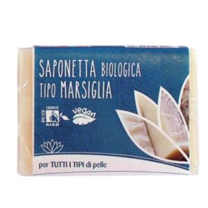 SAPONETTA BIOLOGICA TIPO MARSIGLIA &ndash; FIOR DI LOTO 100 gr