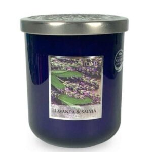 CANDELA PROFUMATA LAVANDA E SALVIA - 320G -75 H – 8,5x 12 cm