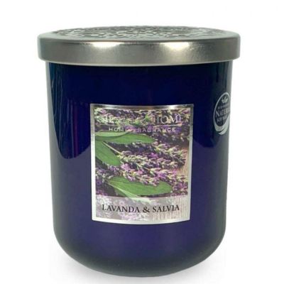 CANDELA PROFUMATA LAVANDA E SALVIA - 320G -75 H – 8,5x 12 cm