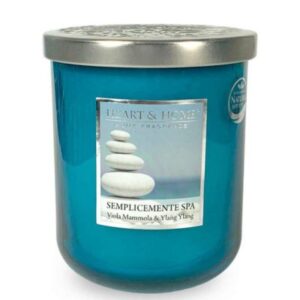 CANDELA PROFUMATA SEMPLICEMENTE SPA - 320G -75 H – 8,5x 12 cm