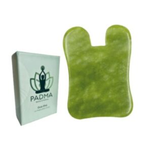 MASSAGGIATORE GUA-SHA IN GIADA VERDE &ndash; FORMA H - PADMA
