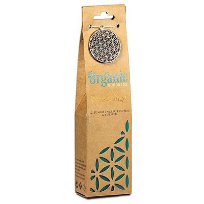 ORGANIC GOODNESS CONI D’INCENSO SALVIA BIANCA + BRUCIATORE 12 CONI