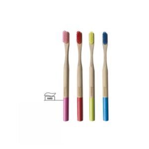 SPAZZOLINO IN BAMBOO GIALLO - SETOLE DURE